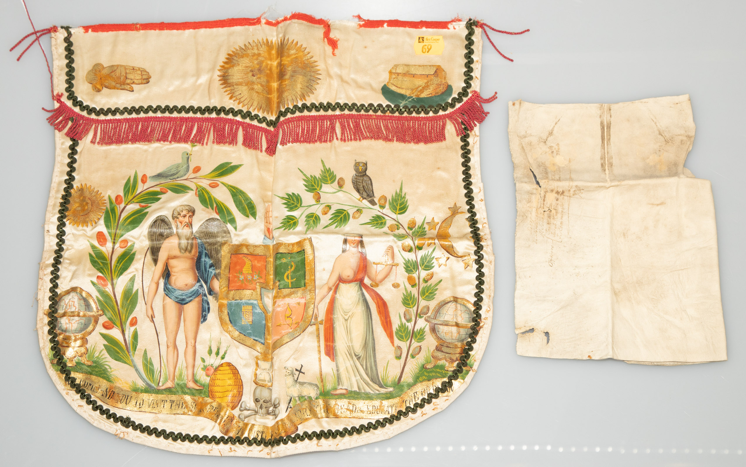 AMERICAN FOLK ART FREEMASON'S APRON