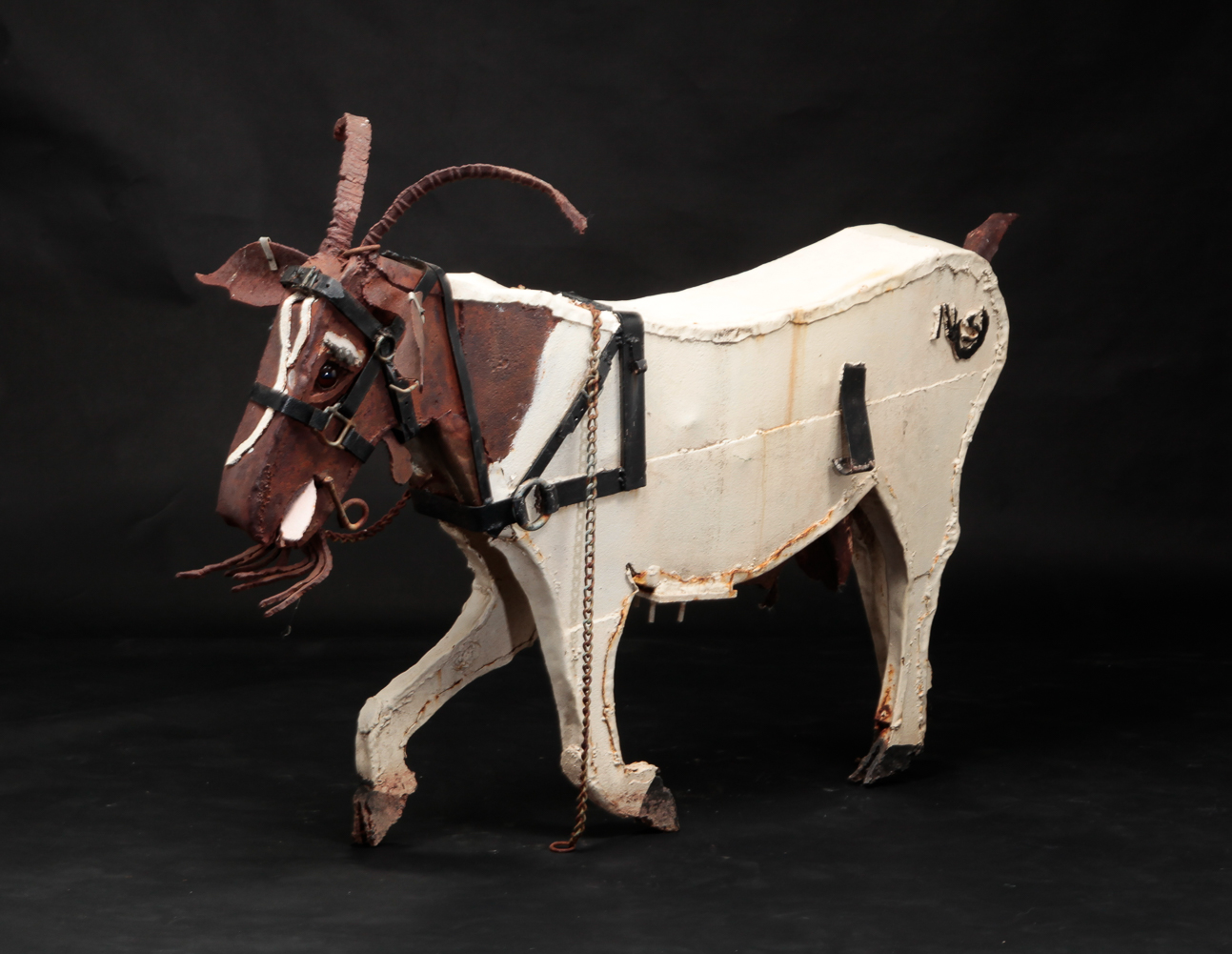AMERICAN FOLK ART LIFE SIZE GOAT.