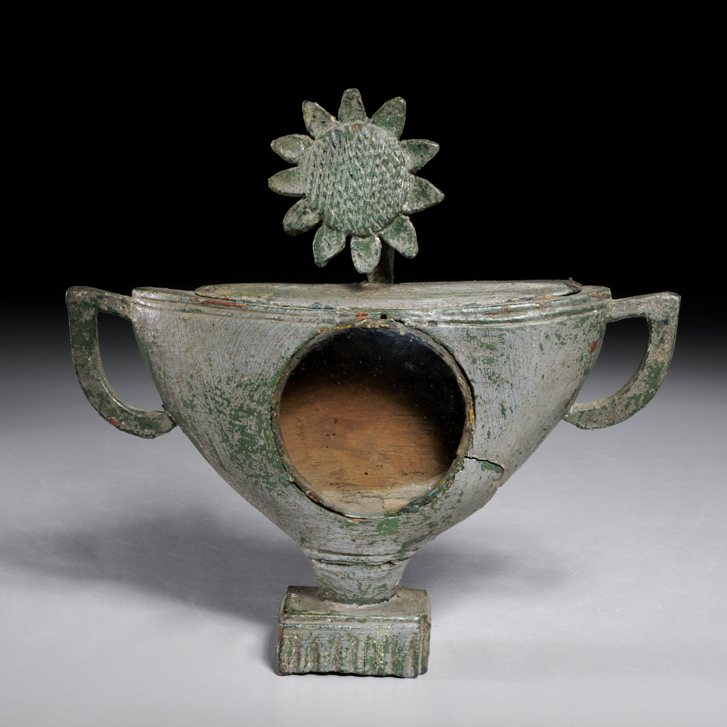 AMERICAN FOLK ART MEMORIAL URN,