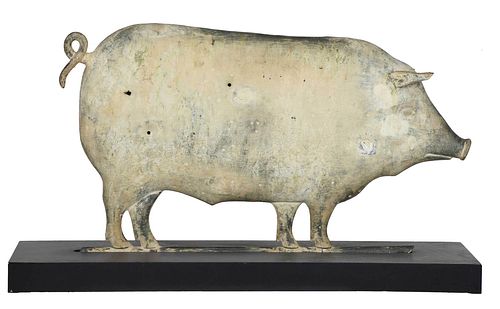 AMERICAN FOLK ART MOLDED COPPER PIG