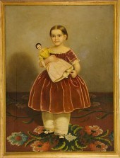 American folk art portrait of