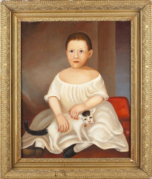 American Folk Art Portrait of a