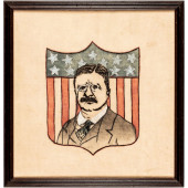AMERICAN FOLK ART PORTRAIT OF