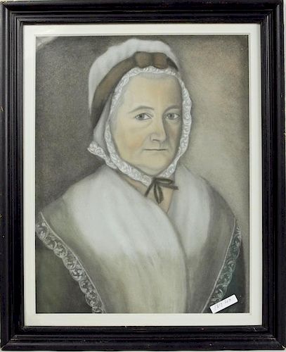 AMERICAN FOLK ART PORTRAIT OF