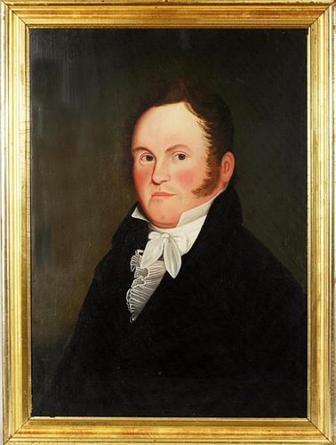 AMERICAN FOLK ART PORTRAIT