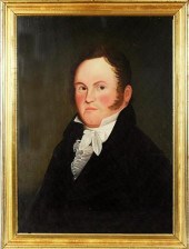 AMERICAN FOLK ART PORTRAIT WIL