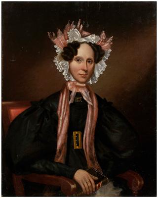 American folk art portrait, woman