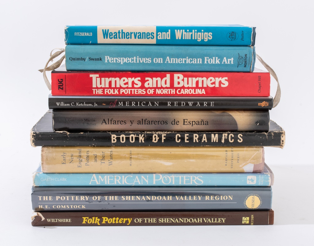 AMERICAN FOLK ART POTTERY BOOKS, 10