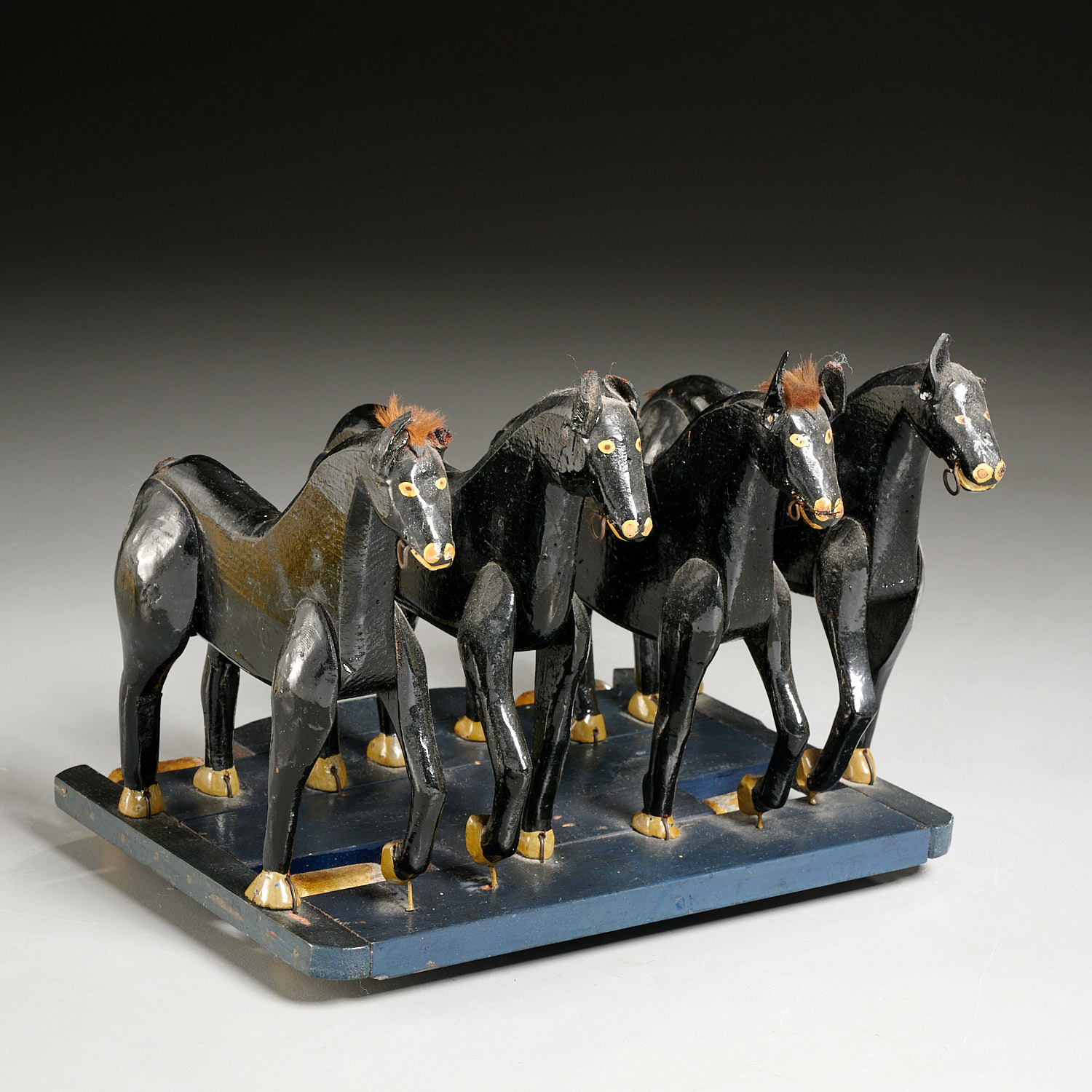 AMERICAN FOLK ART PULL TOY, FOUR