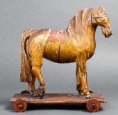 AMERICAN FOLK ART PULL TOY HOR