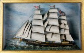 AMERICAN FOLK ART SHIP SHADOWB