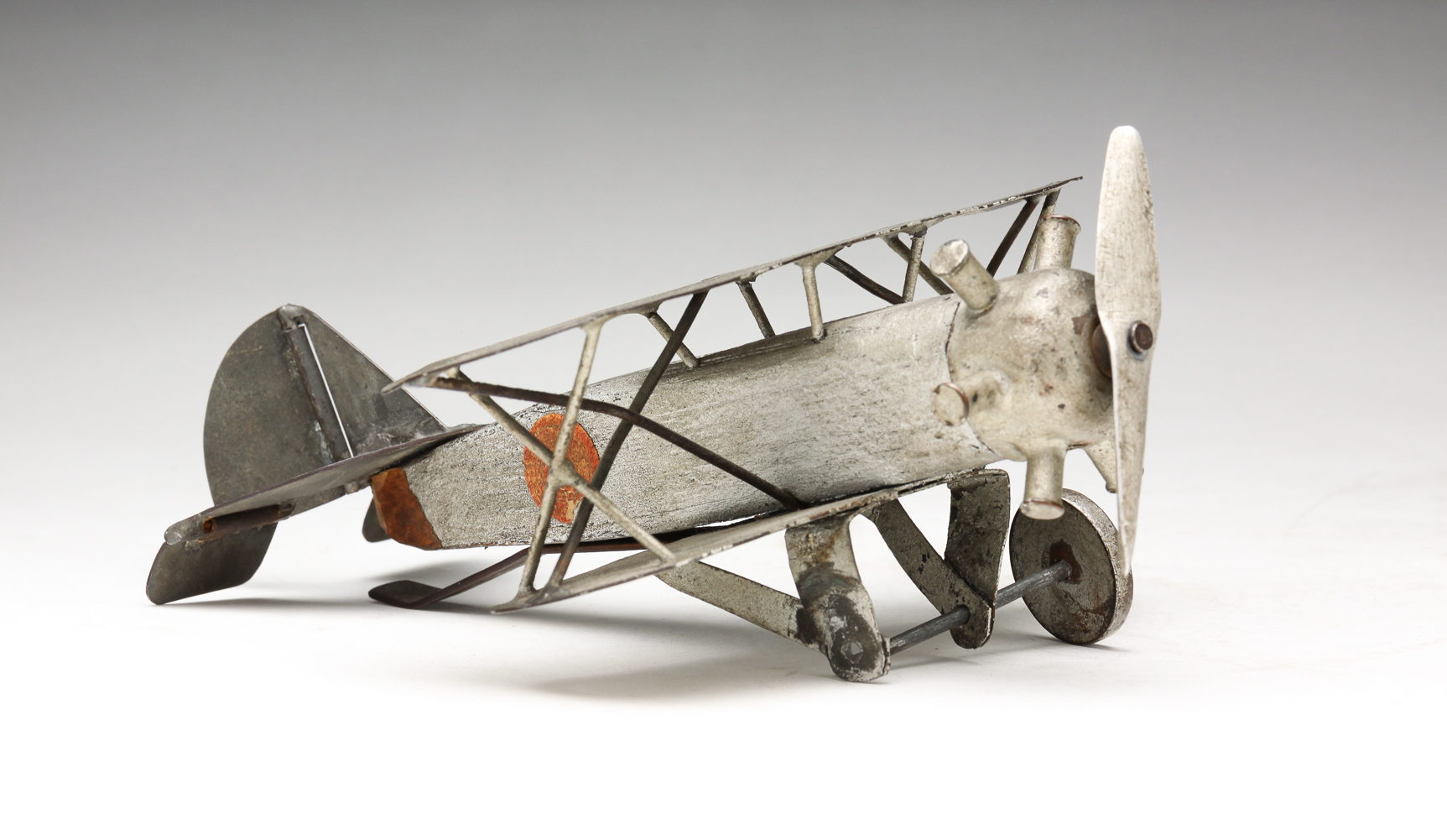 AMERICAN FOLK ART TOY BIPLANE.