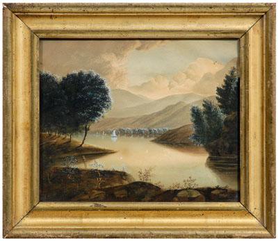 American folk art watercolor,
