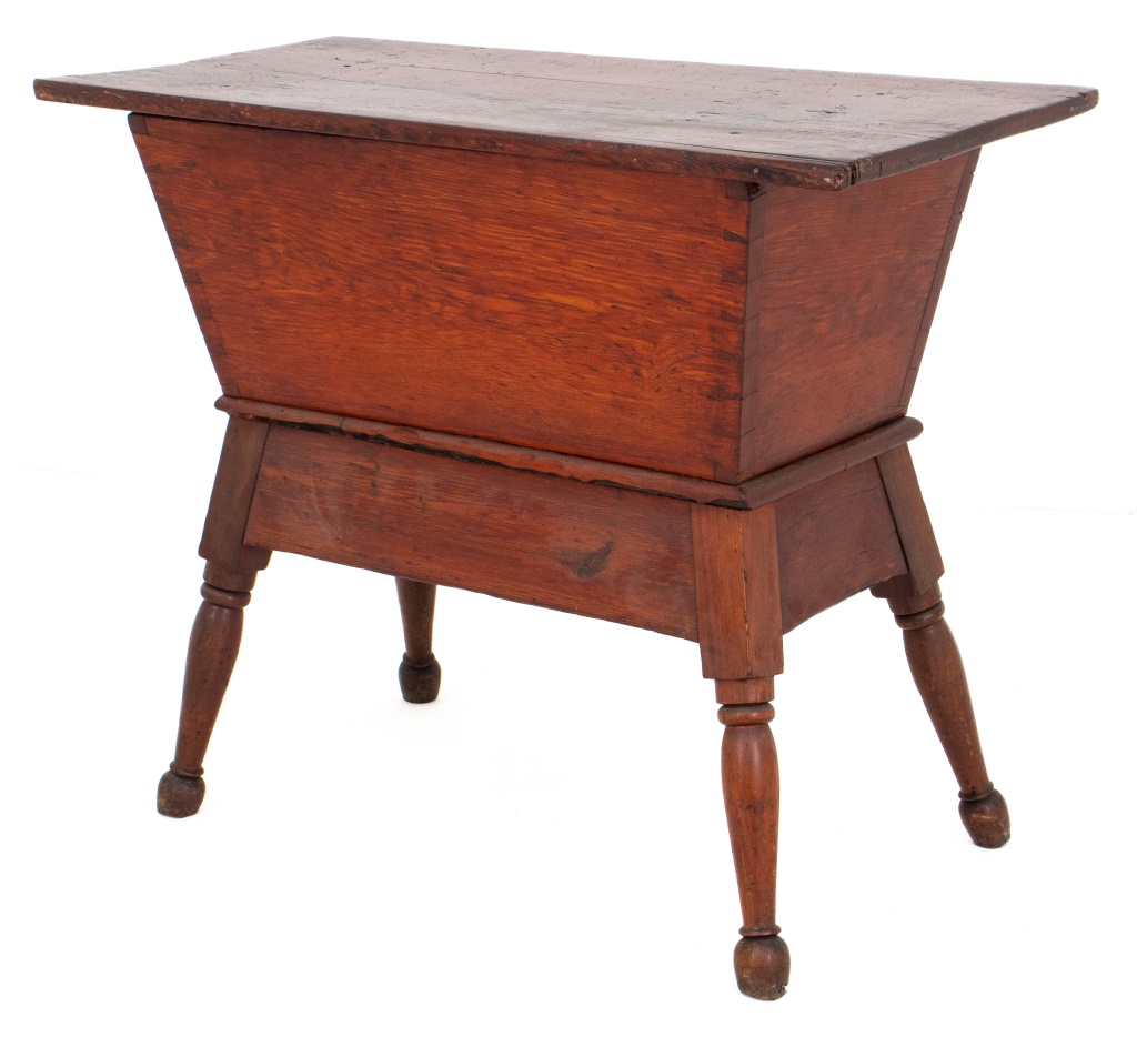 AMERICAN FOLK MIXED WOOD DOUGH BOX,