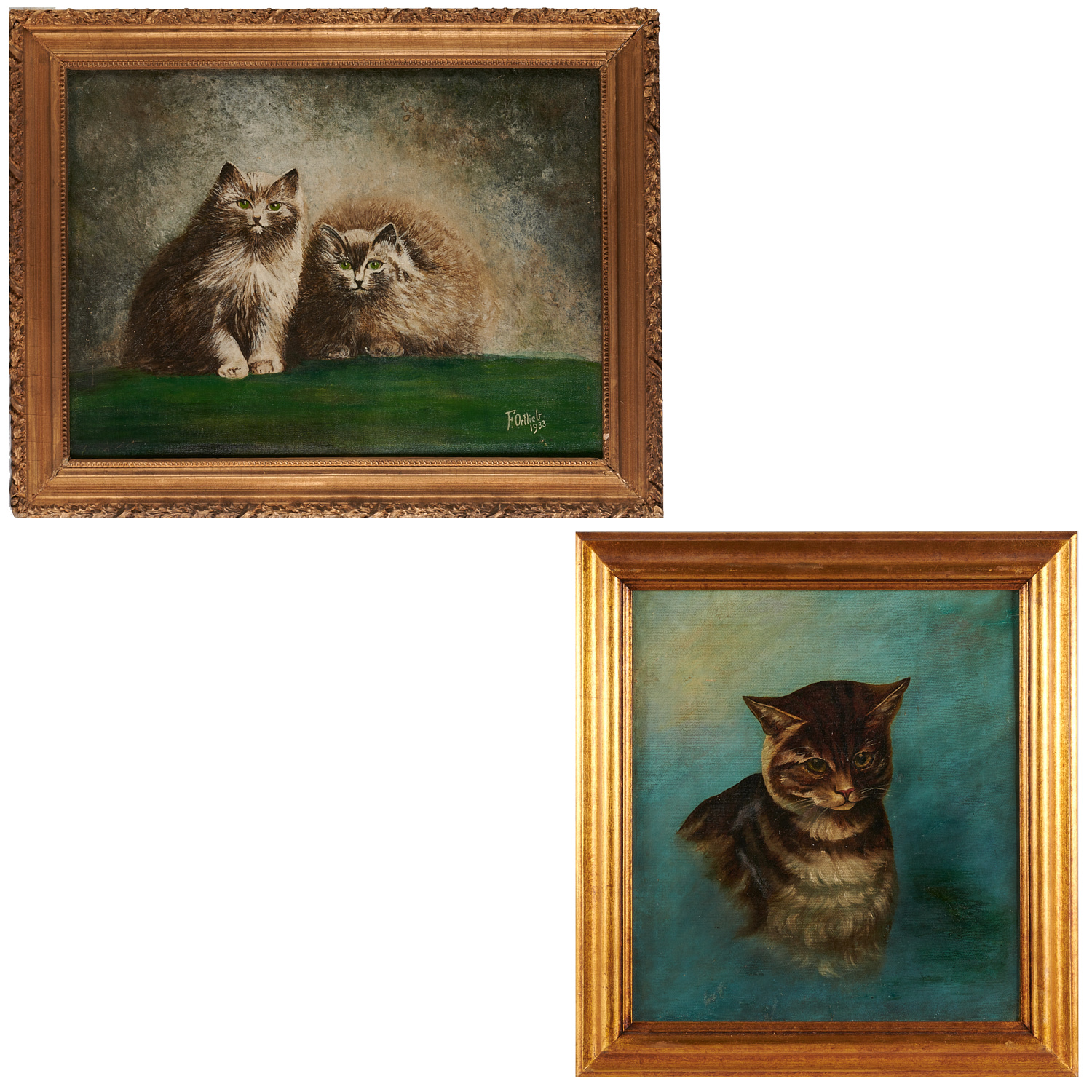 AMERICAN FOLK SCHOOL, CAT PAINTINGS