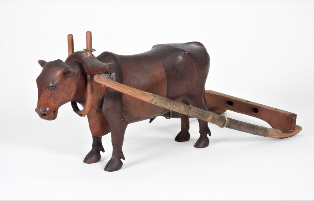AMERICAN FOLK WOOD OX PRIMITIVE