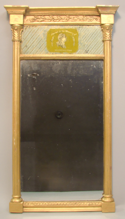 AMERICAN GILT AND EGLOMISE MIRROR