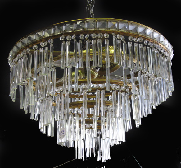 American Gilt-Brass and Cut Glass