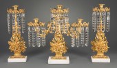 AMERICAN GILT BRASS THREE-PIEC