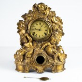 AMERICAN GILT CAST IRON AND WO