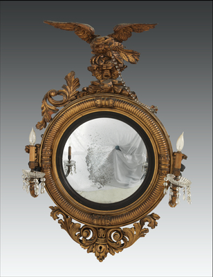 American Gilt Girandole Mirror
