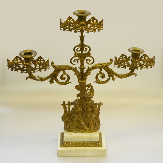 American Gilt-Lacquered Brass and