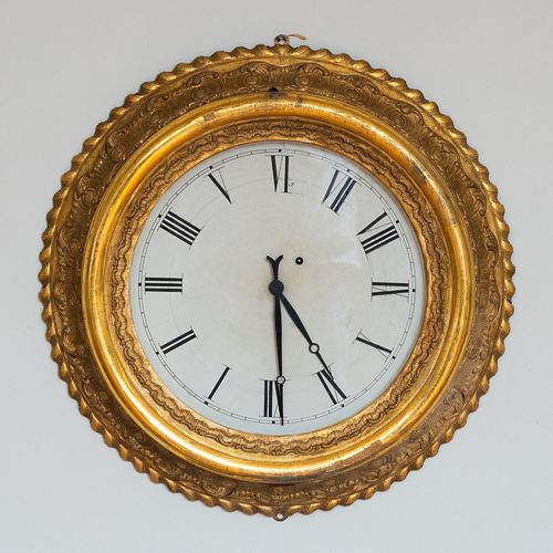 AMERICAN GILT WOOD WALL CLOCKModern