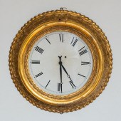 AMERICAN GILT WOOD WALL CLOCKM