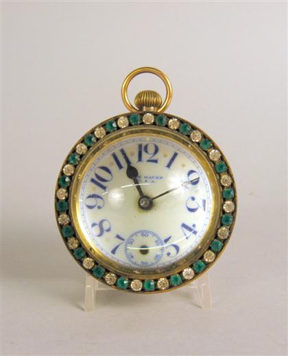 American glass orb desk clock   
