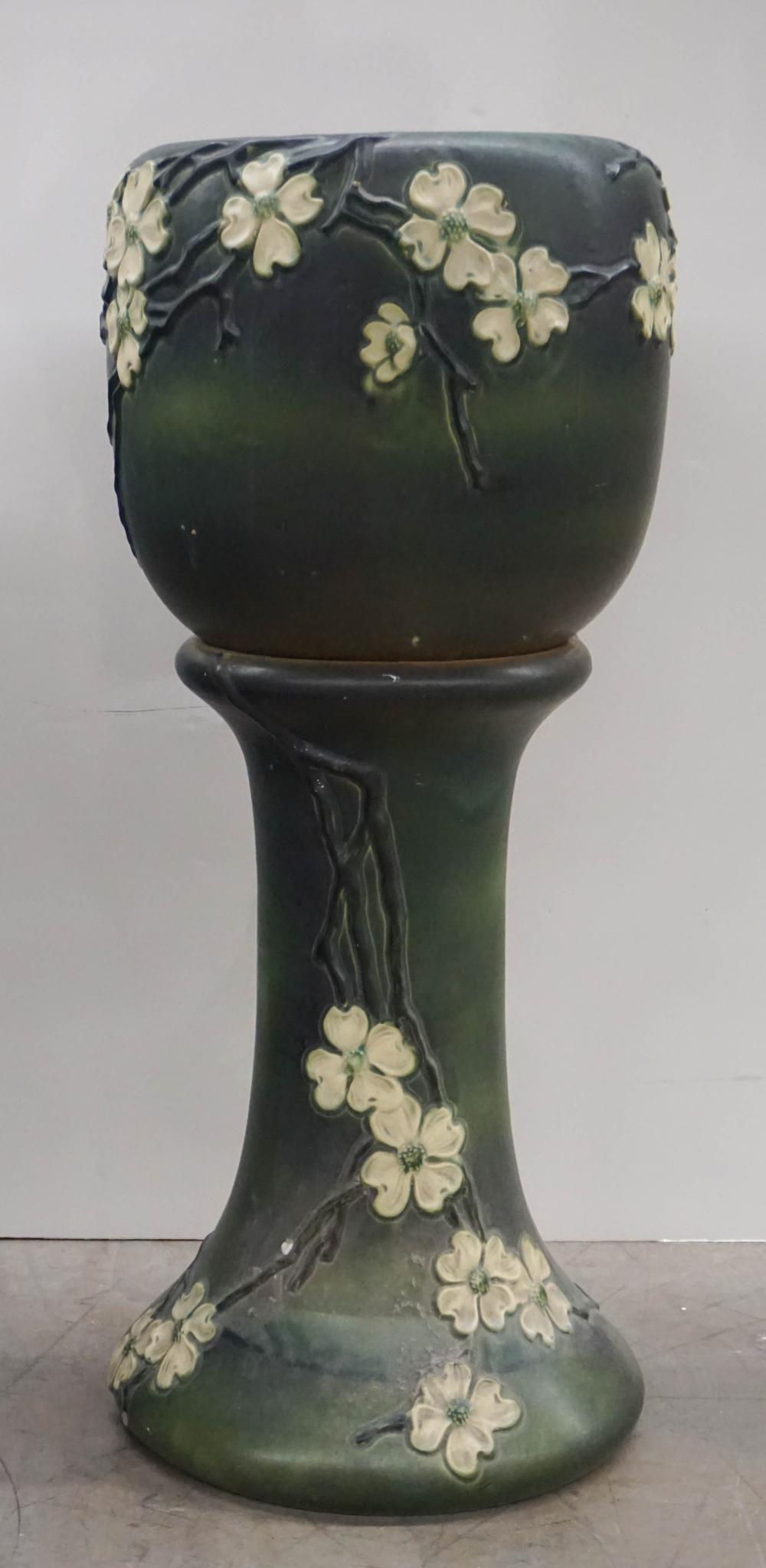 AMERICAN GLAZED POTTERY DOGWOOD