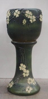 AMERICAN GLAZED POTTERY DOGWOO