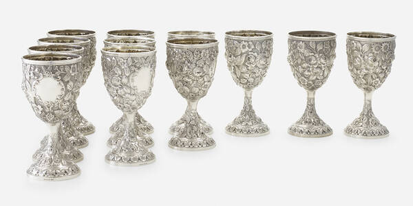 American. goblets, set of twelve.
