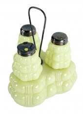 AMERICAN GREEN MILK GLASS CRUE