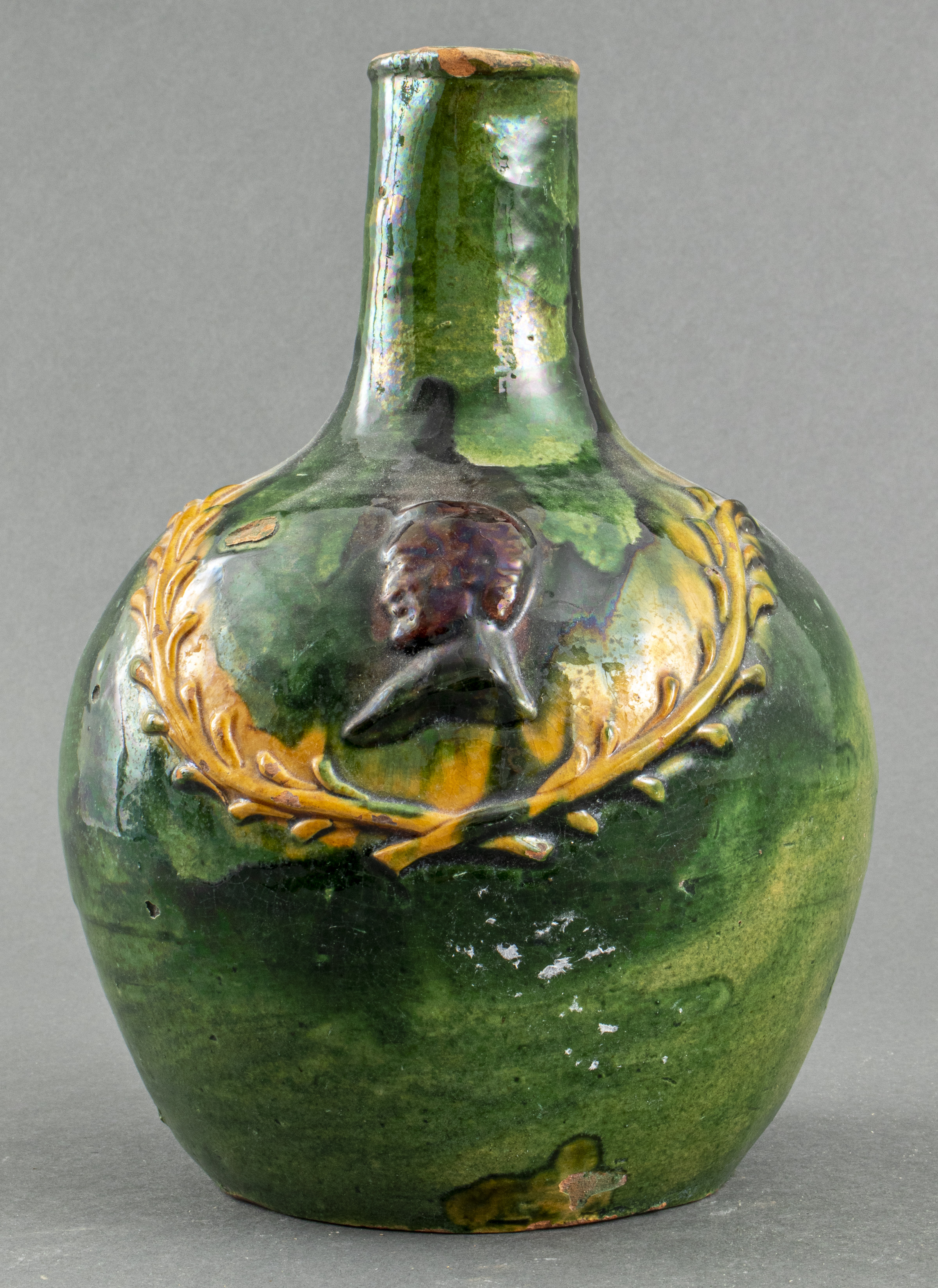 AMERICAN GREEN & YELLOW GLAZE