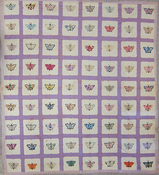 AMERICAN HAND STITCHED COTTON QUILT