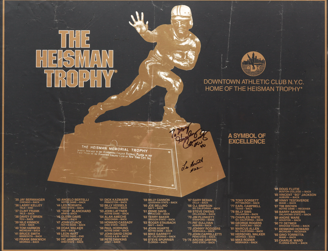 AMERICAN HEISMAN TROPHY POSTER WITH