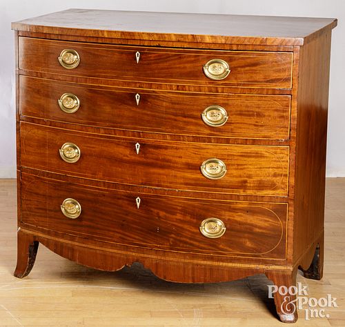 AMERICAN HEPPLEWHITE BOWFRONT CHEST