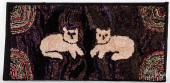 AMERICAN HOOKED RUG, CA. 1900A