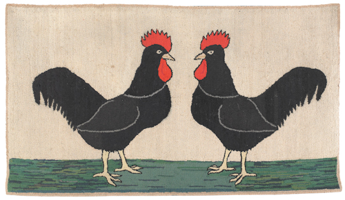 American hooked rug ca. 1925 with