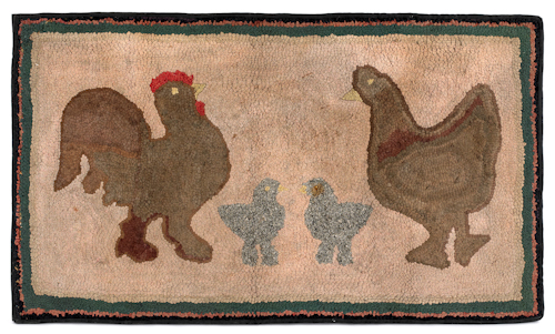 American hooked rug early 20th c.