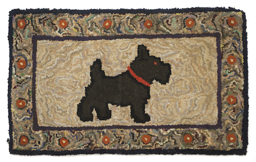 American hooked rug early 20th c.