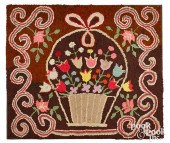 AMERICAN HOOKED RUG, EARLY 20T