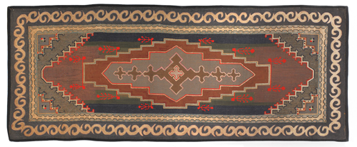 American hooked rug early/mid