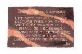 AMERICAN HOOKED RUG. Initialed