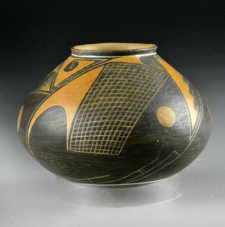 American Indian Clay Pot - signed