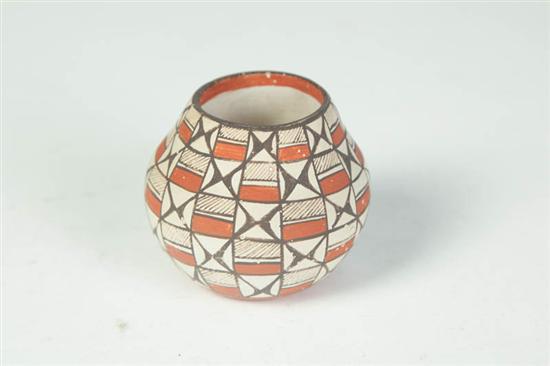 AMERICAN INDIAN POTTERY JAR.  Jemez