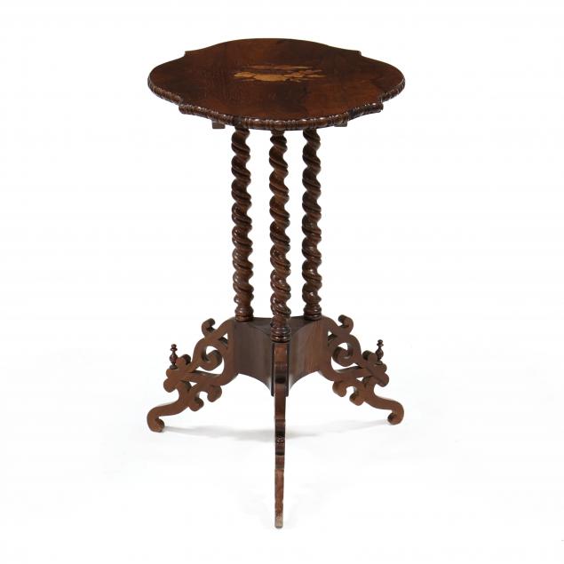AMERICAN INLAID ROSEWOOD TILT TOP