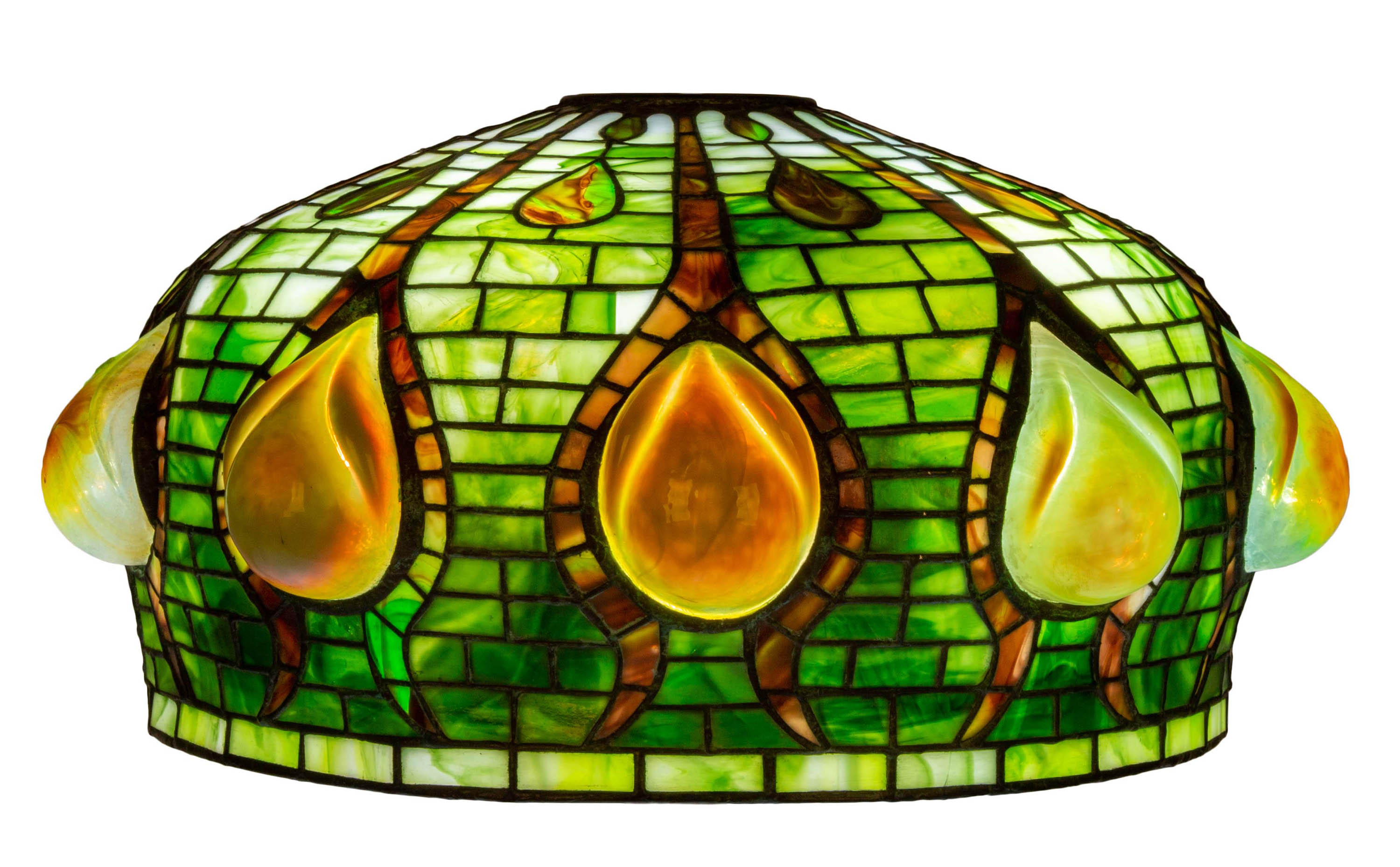 AMERICAN LEADED GLASS LAMP SHADE