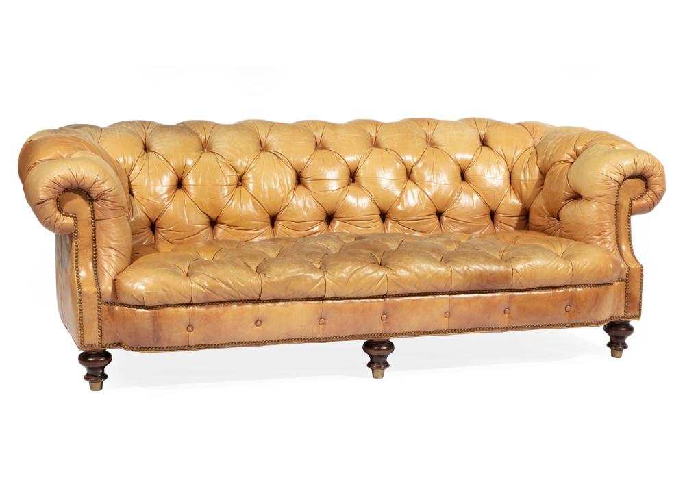 AMERICAN LEATHER CHESTERFIELD