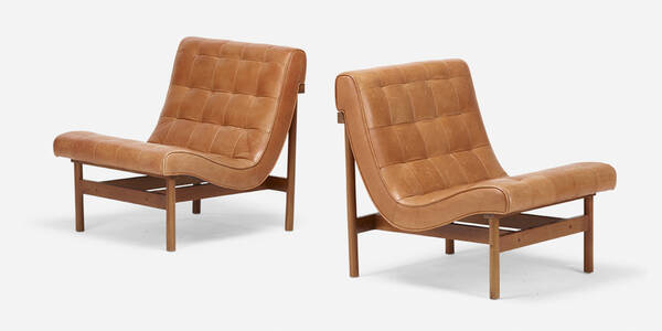 American. Lounge chairs, pair. c.